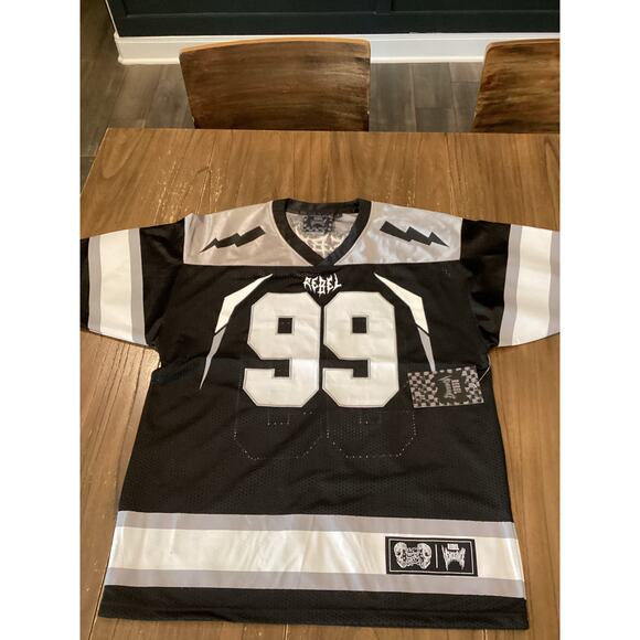 Rebel Vengeance Black White Silver 99 Jersey NWT M - Picture 1 of 9